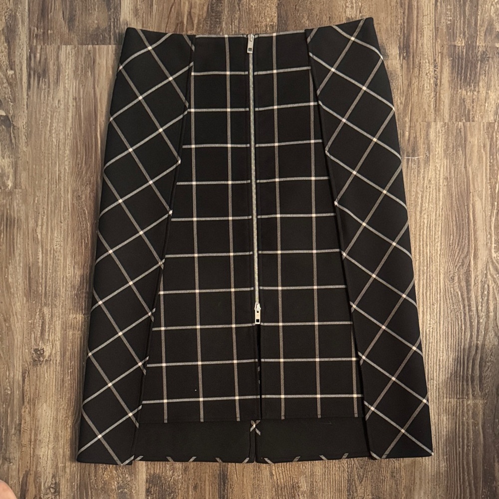 Rag & Bone Black and Gray Plaid Women's Skirt